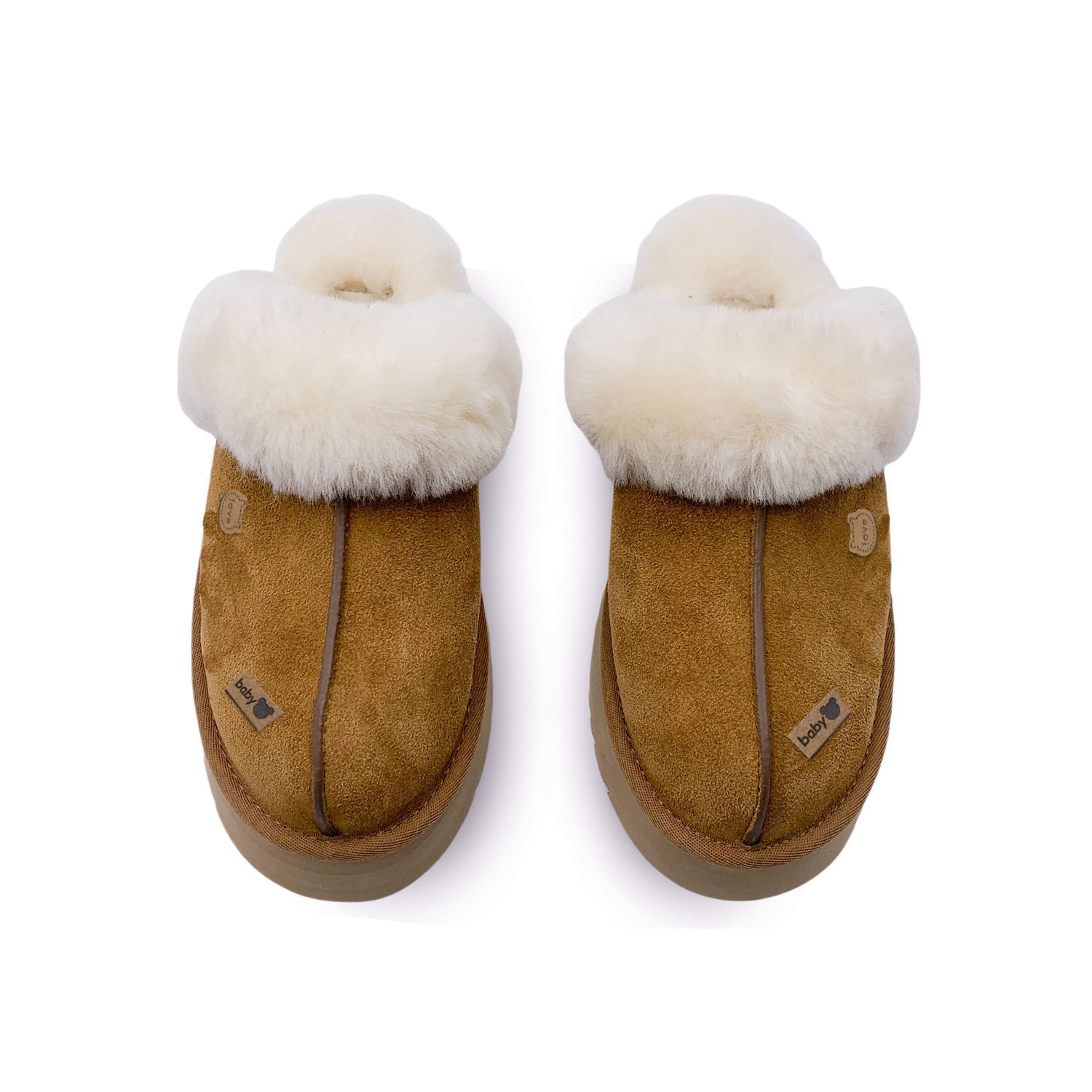 UGG Женские противоскользящие тапочки с закрытым носком каштаново-коричневые, цвет Chestnut Brown (,) — фото 4