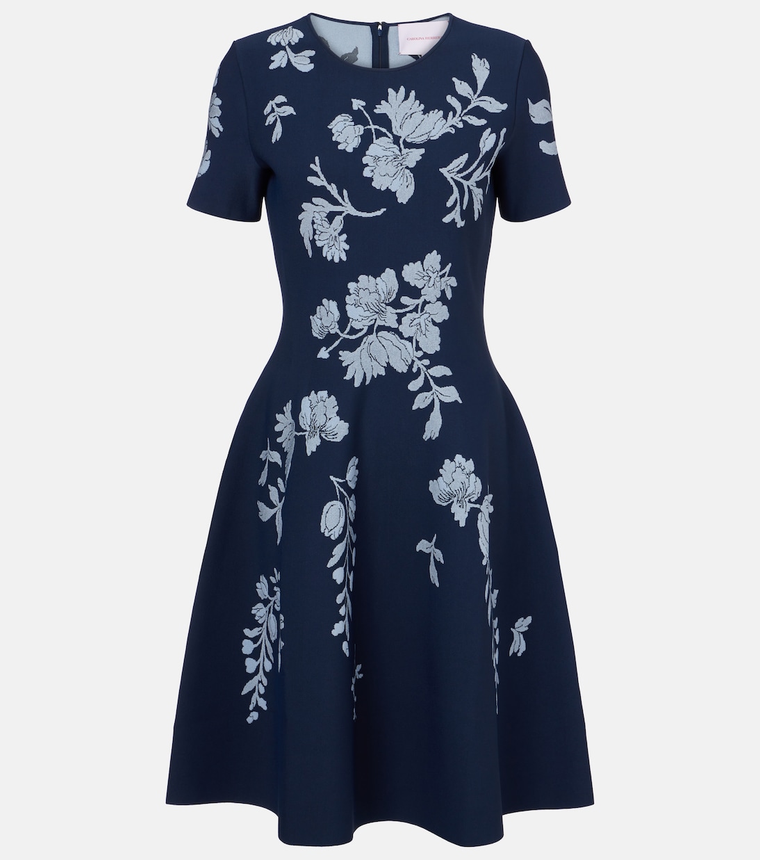 

Платье миди с цветочным жаккардом Carolina Herrera, Midnight Multi