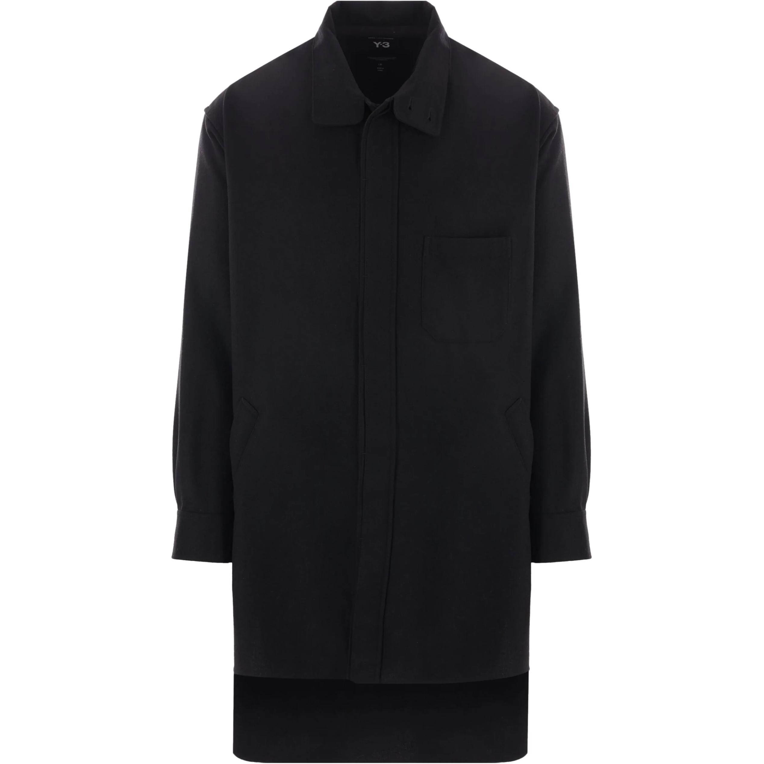 

Y-3 Фланелевая рубашка Y3 средней длины, Black