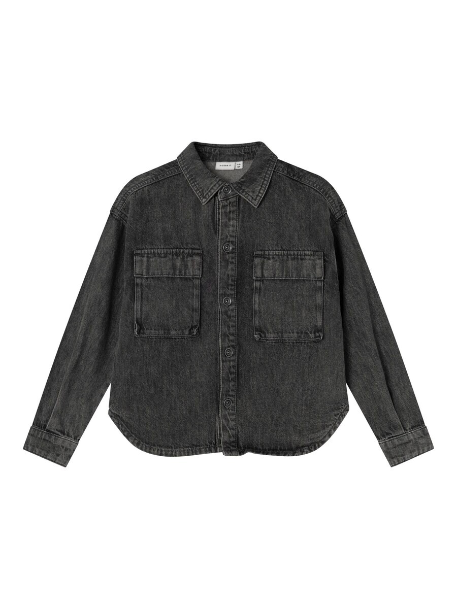 

Рубашка NAME IT Regular fit Button Up, черный деним