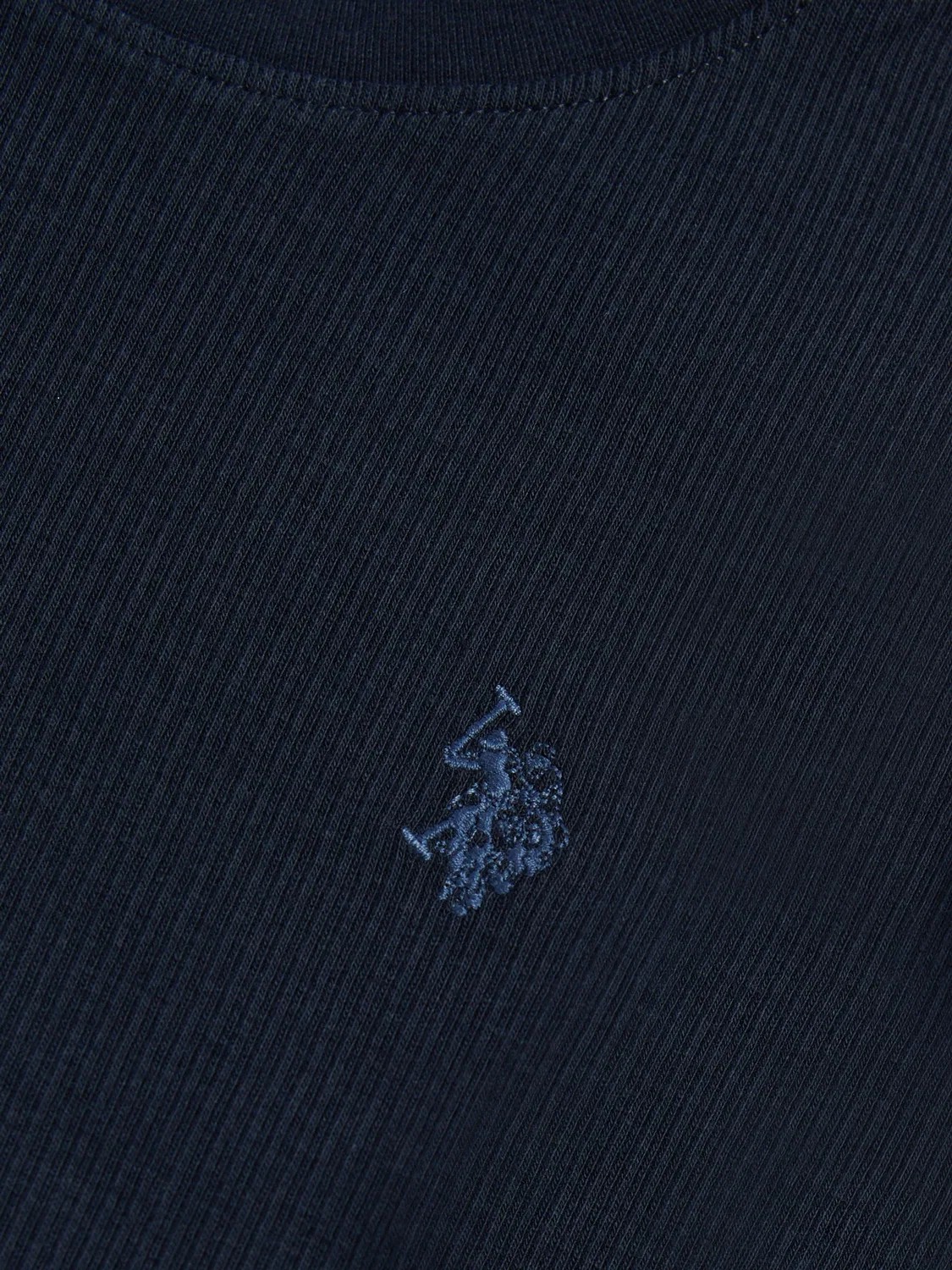 Футболка с вертикальной текстурой U.S. Polo Assn, синяя — фото 3
