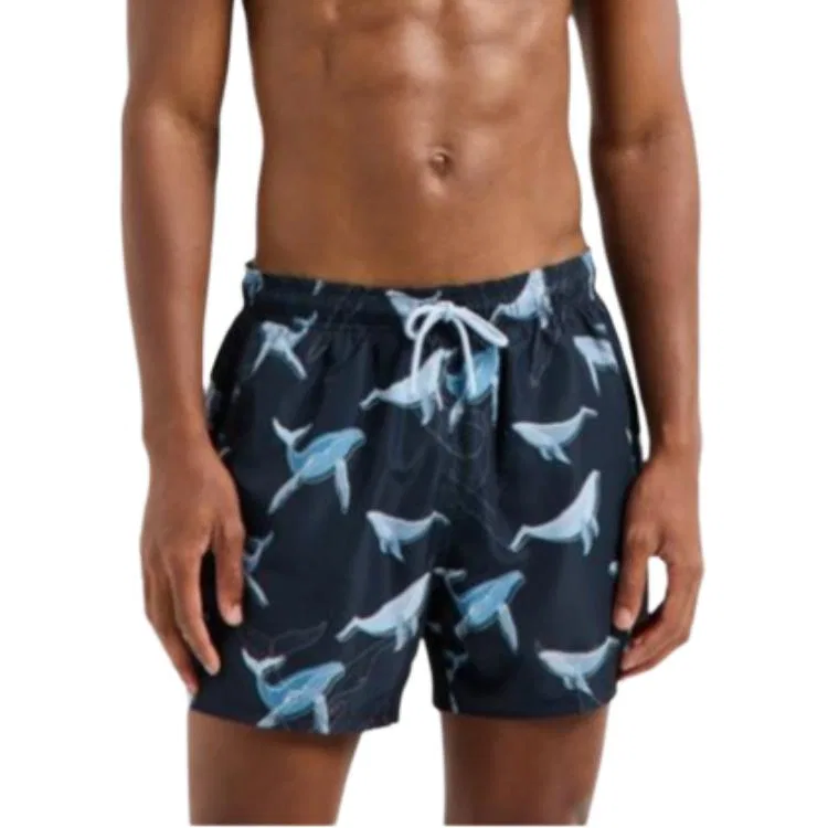 Мужские плавки для пляжа с принтом SS25 Beach Shorts FB075 EMPORIO ARMANI, Blue — фото 3