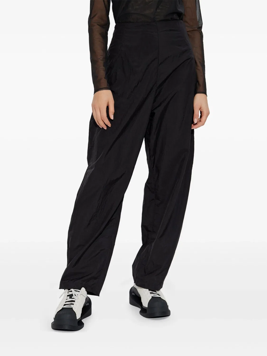Широкие брюки-утилитарки Adidas, черный — фото 4