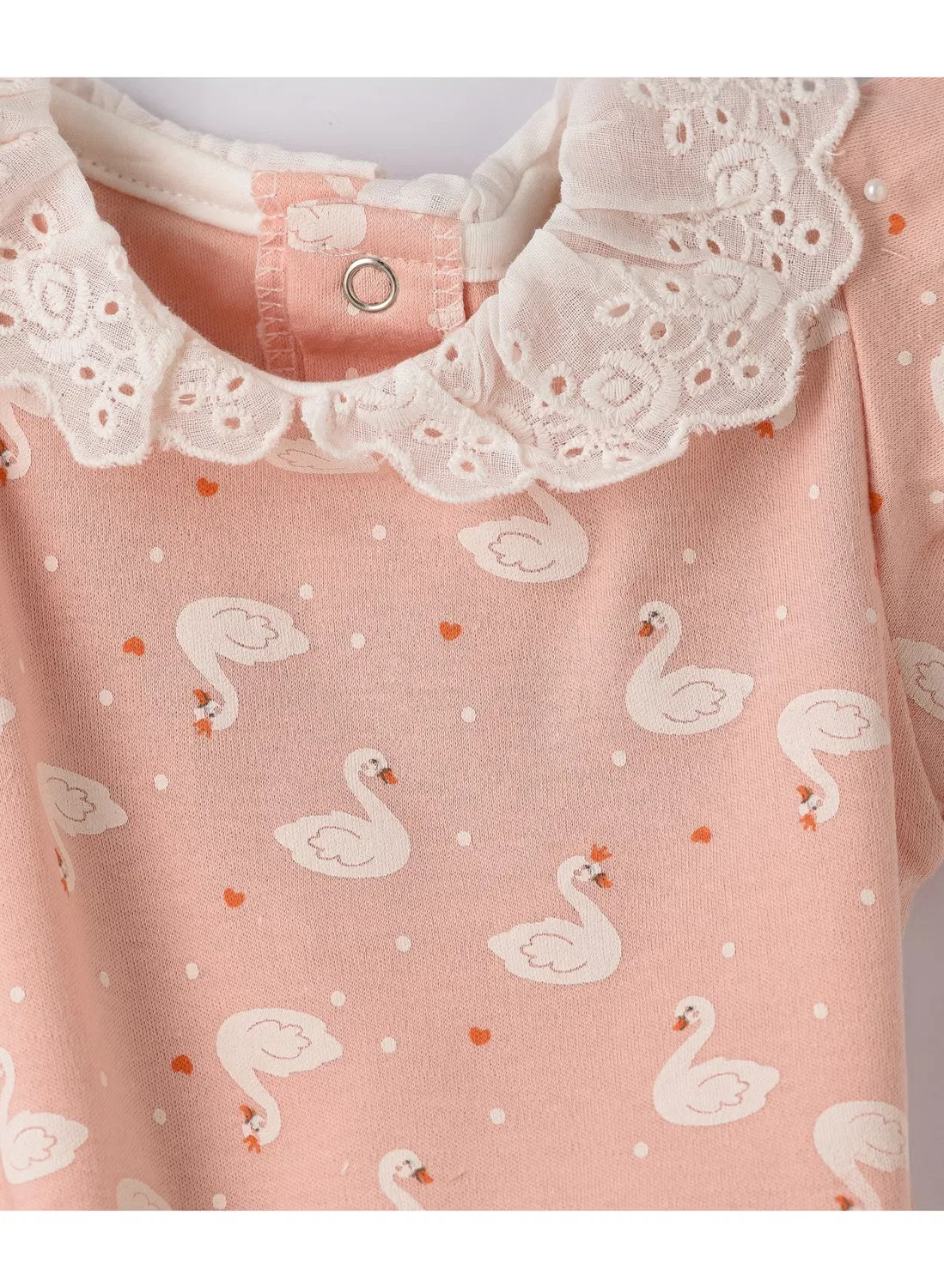 Боди-комбинезон с кнопками спереди Tiny Hug, светло-розовый — фото 3