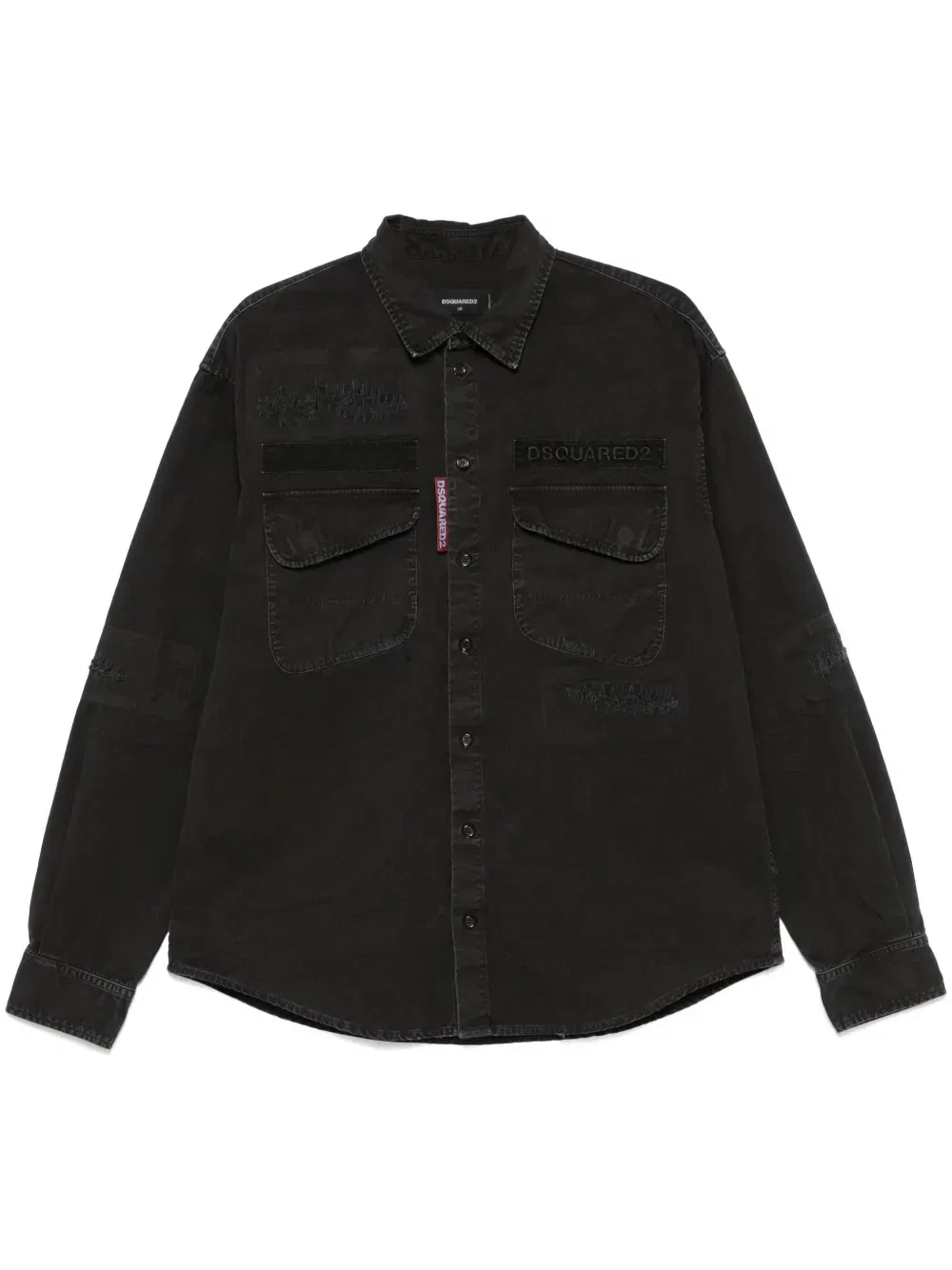 Рубашка Ranger с вышитым логотипом Dsquared2, черный