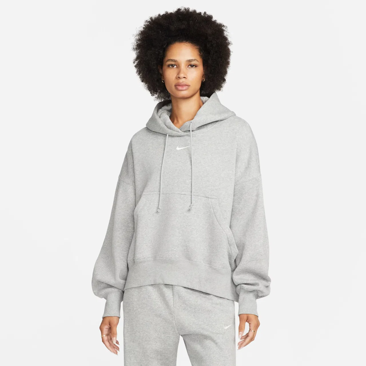 Женское худи PHNX Fleece OS Nike, цвет Sail/Grey