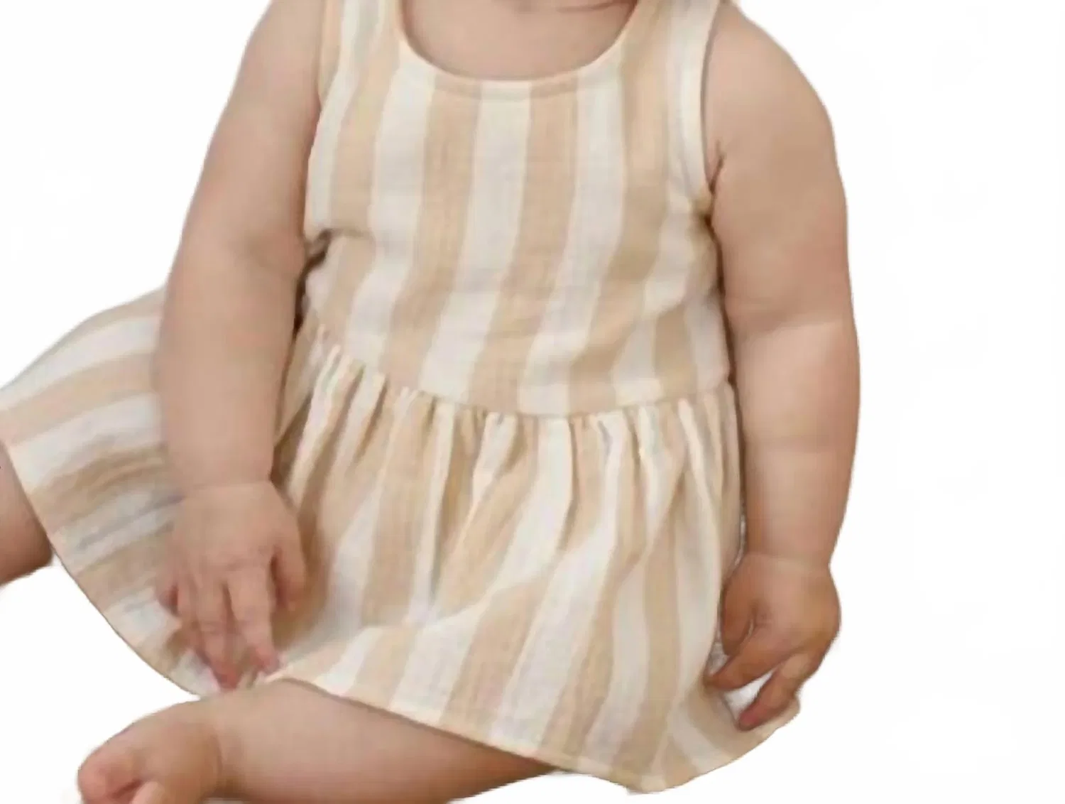 Детский боди-комбинезон с юбкой без рукавов Summer Stripe Quincy Mae, Summer Stripe