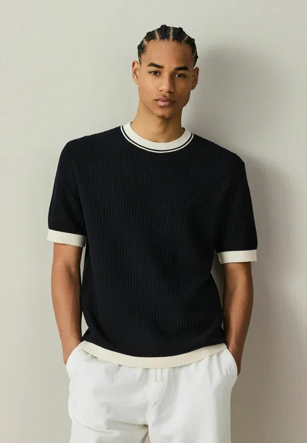 Футболка хлопковая Basic t-shirt Next, Navy Blue, темно-синий