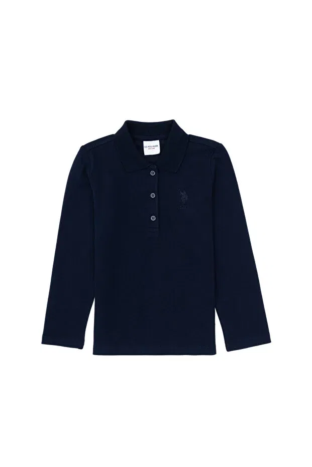 Детская толстовка для девочек без рукавов с принтом Big Sister Butterfly, Hudson Baby, Heather Navy U.S. Polo Assn. — фото 3