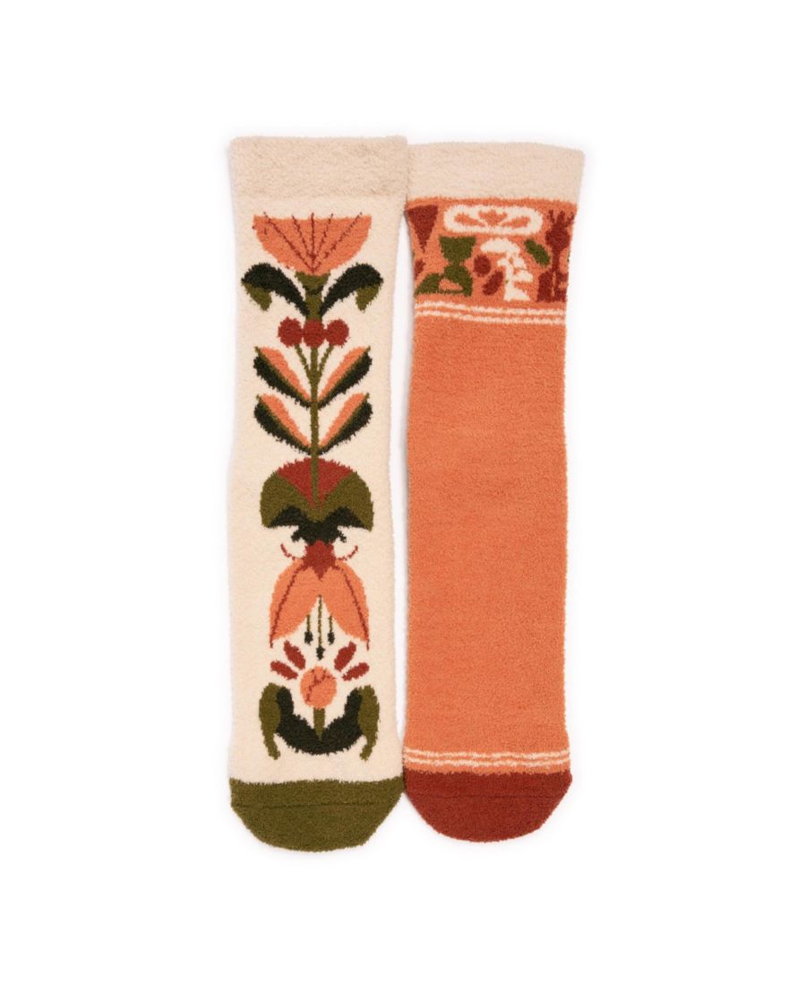 

Женские компрессионные трусики с противоскользящими вставками, комплект из 2 штук MUK LUKS, Cream/orange