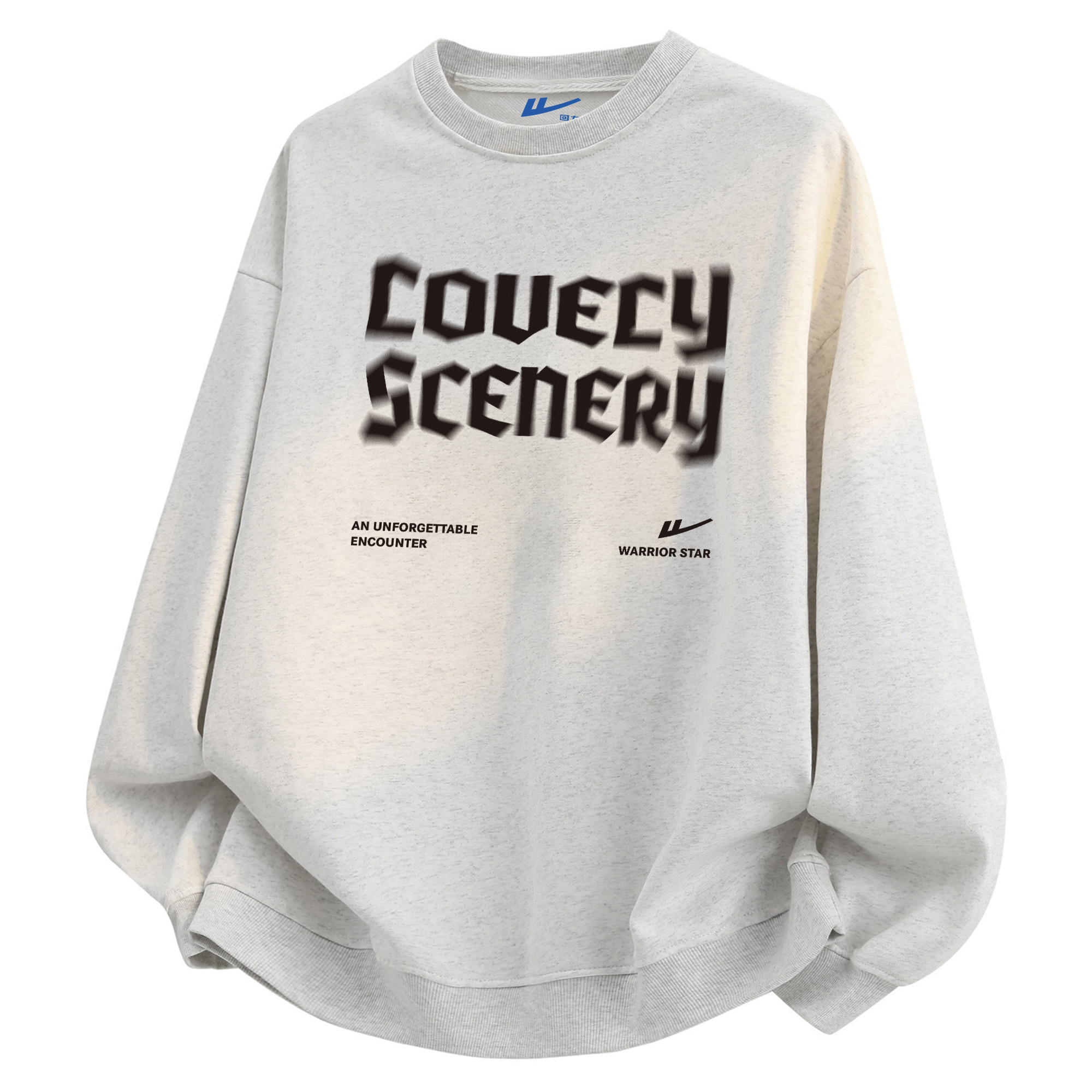 

Свитшот Unisex Crew Neck Moderate Regular WARRIOR, светло-серый