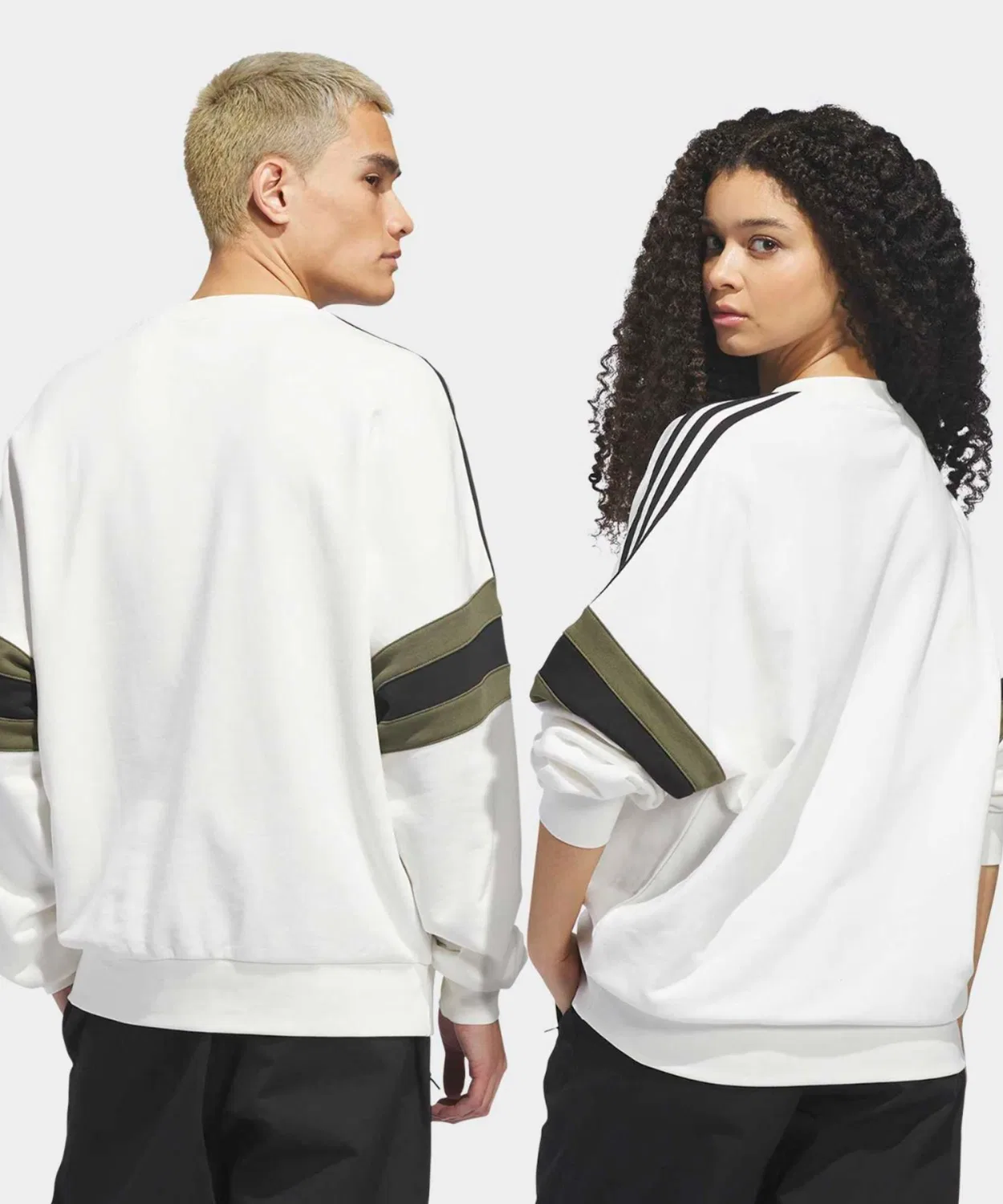Мужское/Женское худи с длинным рукавомAdidas Originals, Белый — фото 2