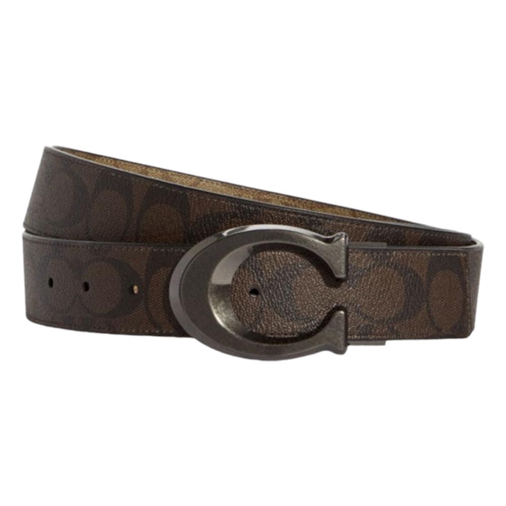

Ремень Coach Outlet Sculpted Signature Buckle Cut To Size Reversible, коричневый