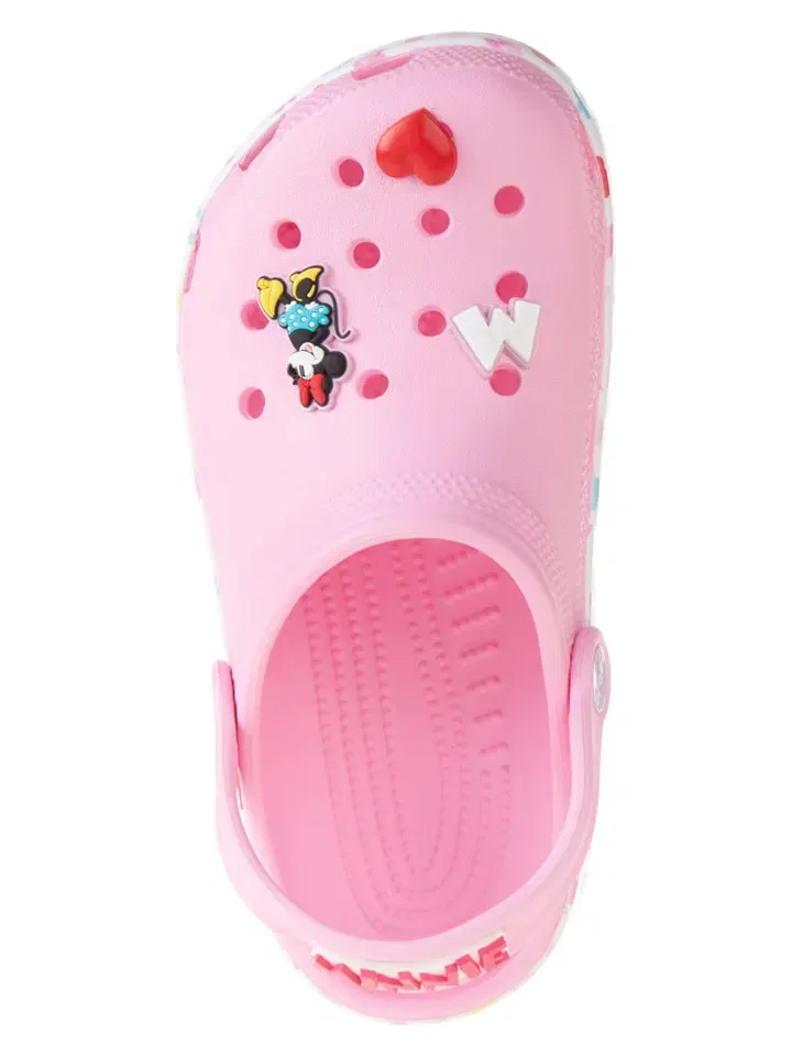 Сабо с принтом Mickey Friends Minnie Crocs, розовый — фото 4