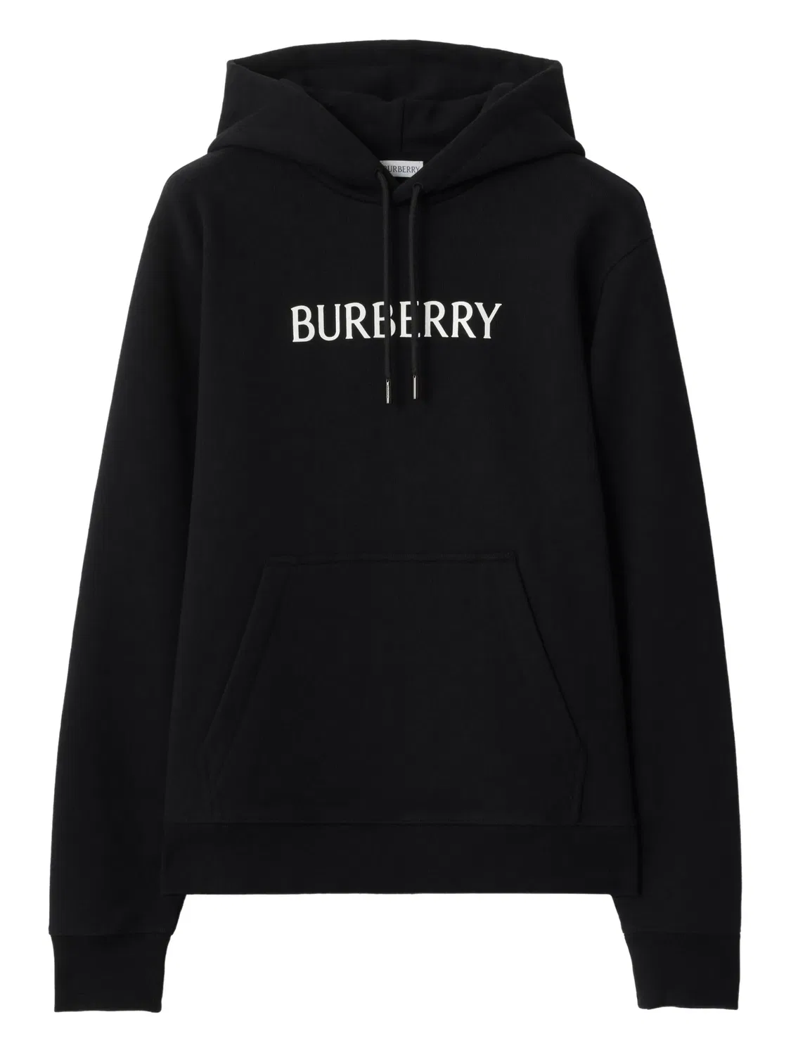 Свитшот с капюшоном и принтом логотипа Burberry, черный