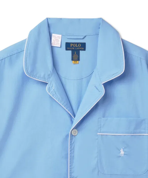 Пижамный сет хлопковый Polo Ralph Lauren, синий — фото 4