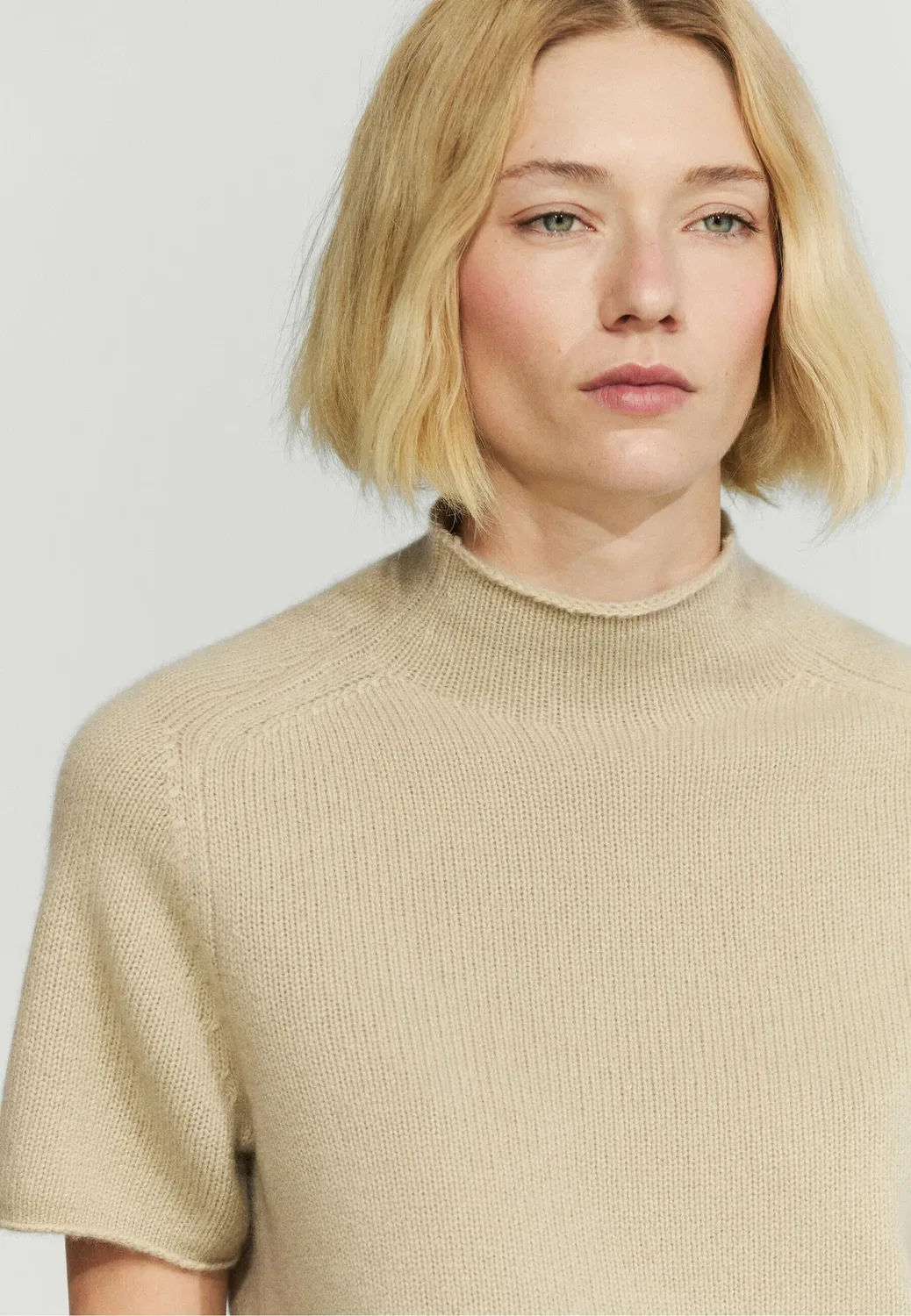 Простая футболка Massimo Dutti, Light Brown — фото 3