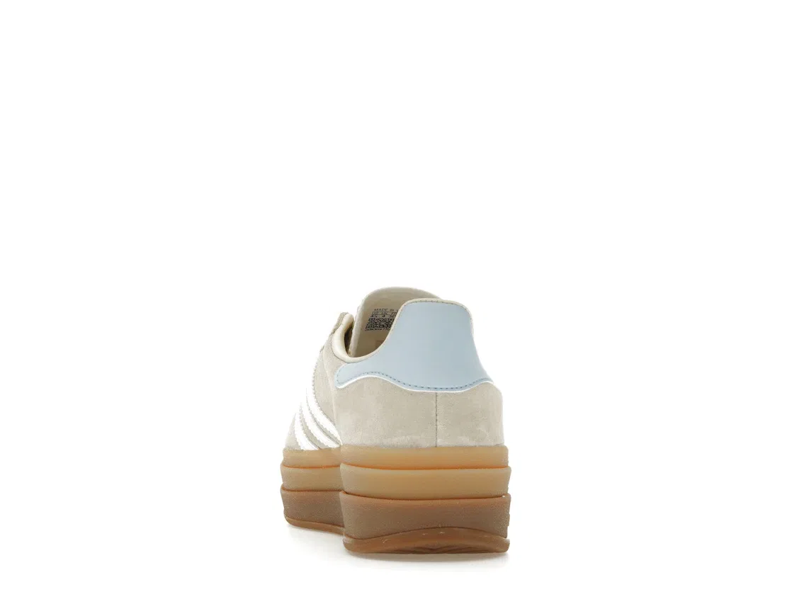 Детские кроссовки на платформе Gazelle Bold Adidas, Wonder White/Cloud White/Clear Sky — фото 4