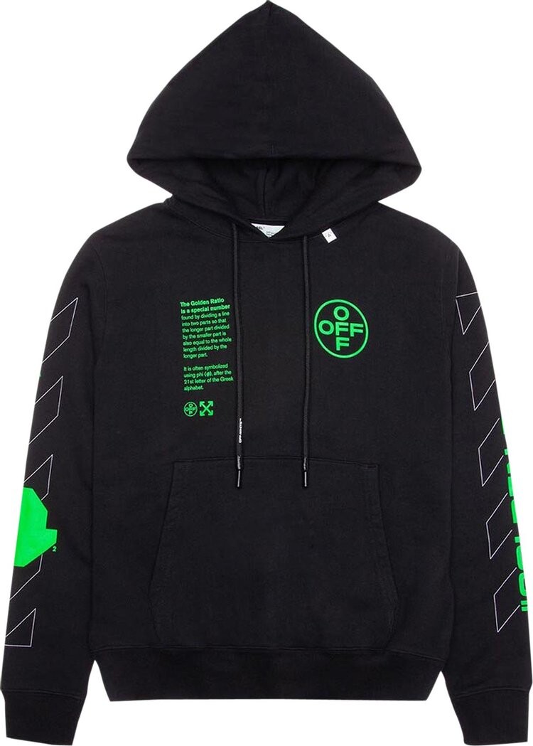 

Худи Off-White Arch Shapes Slim Hoodie 'Black', черный