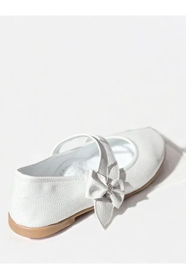 Детские балетки для девочек с ортопедической стелькой Zekids, White — фото 4
