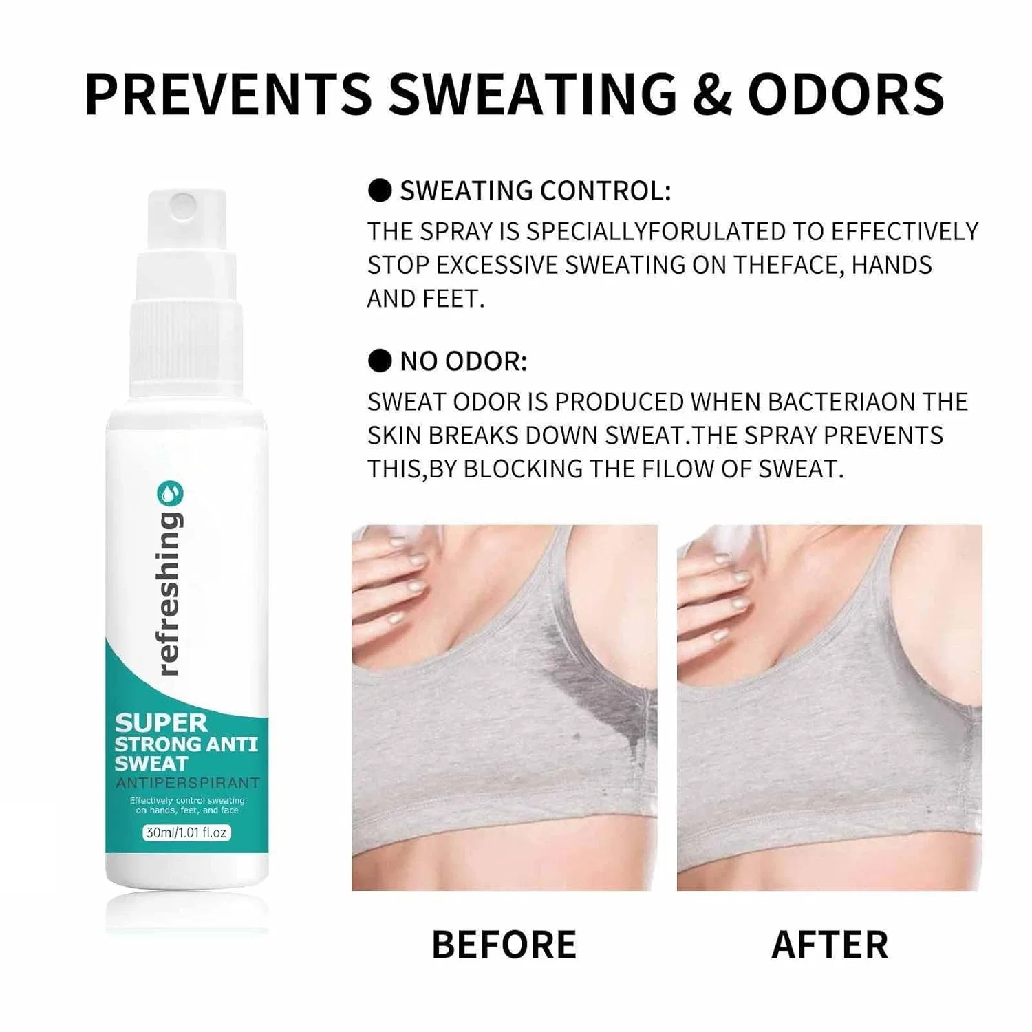Антиперспирант Deo Spray против сильного потоотделения, Generic, 1 шт — фото 4