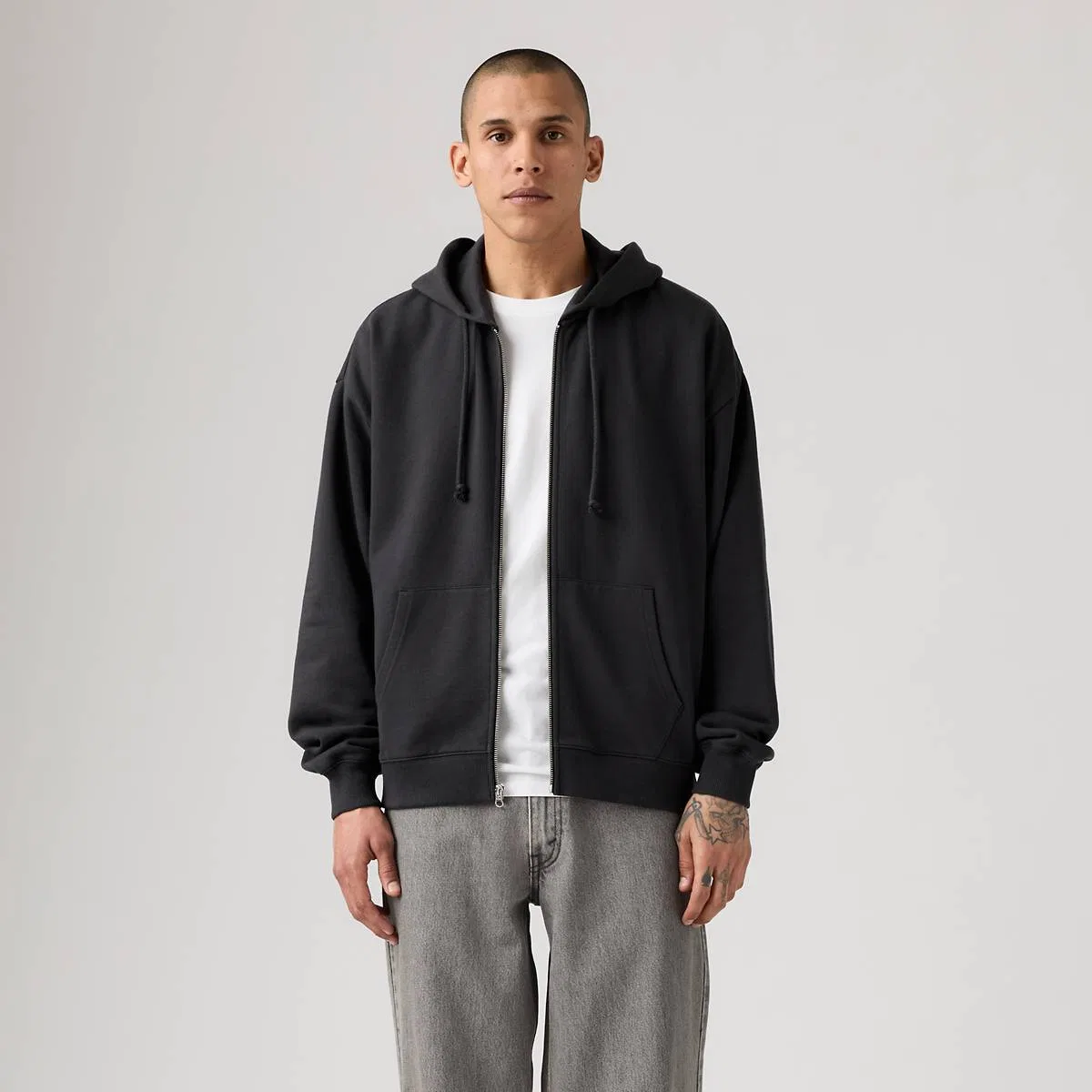 Свободная толстовка на молнии Levi's, Dark Phantom - Black — фото 3