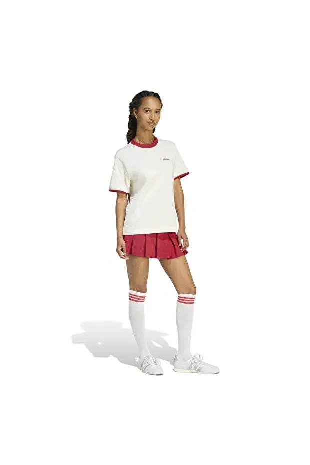 Женская футболка с вышивкой Adidas, Off White — фото 3