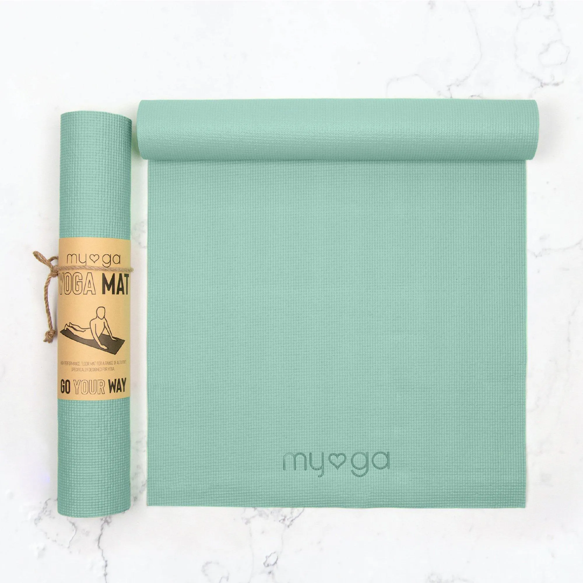 

Коврик для йоги начального уровня Myga, зеленый