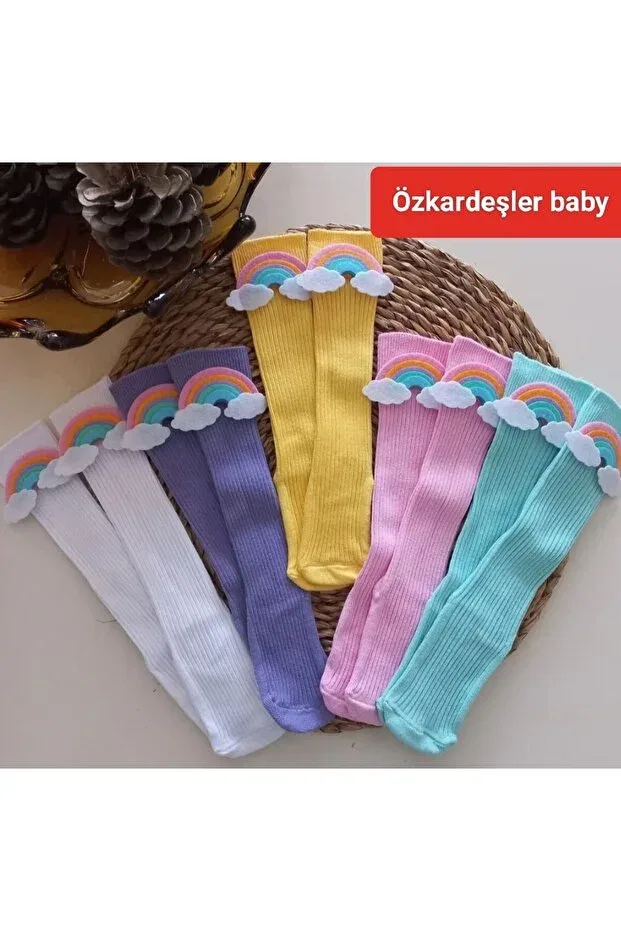 Детские носки для девочек с рисунком 5-пак Özkardeşler Baby, Multicolor