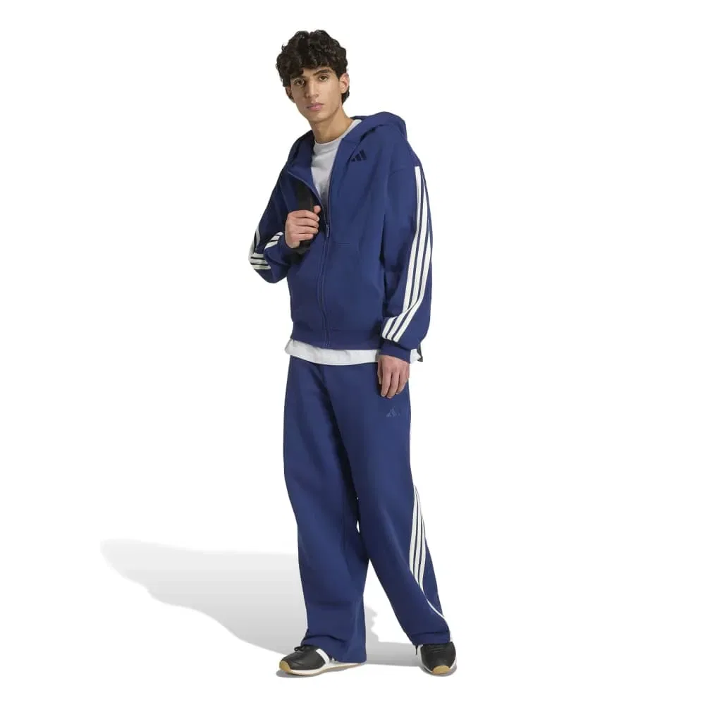Худи на молнии Adidas Kit 3 Stripes, синий — фото 4