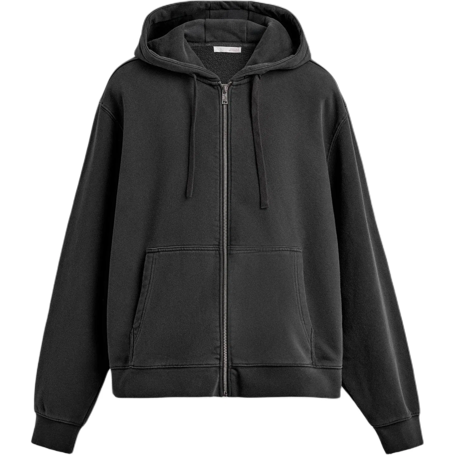 Мужская толстовка с капюшоном Washed Black ZARA, Washed Black