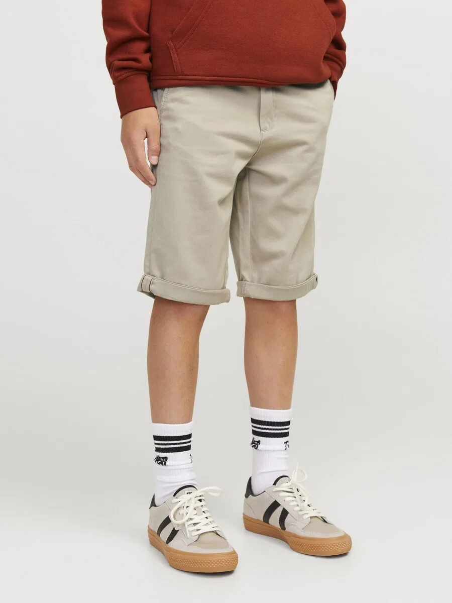 Детские шорты Jack & Jones Junior Regular Pants 'JJIBowie' темно-бежевого цвета — фото 3