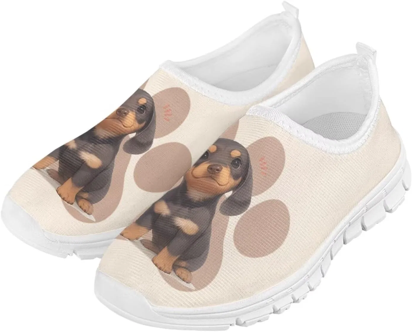 Детские кроссовки с принтом Quxjehoe, Dachshund