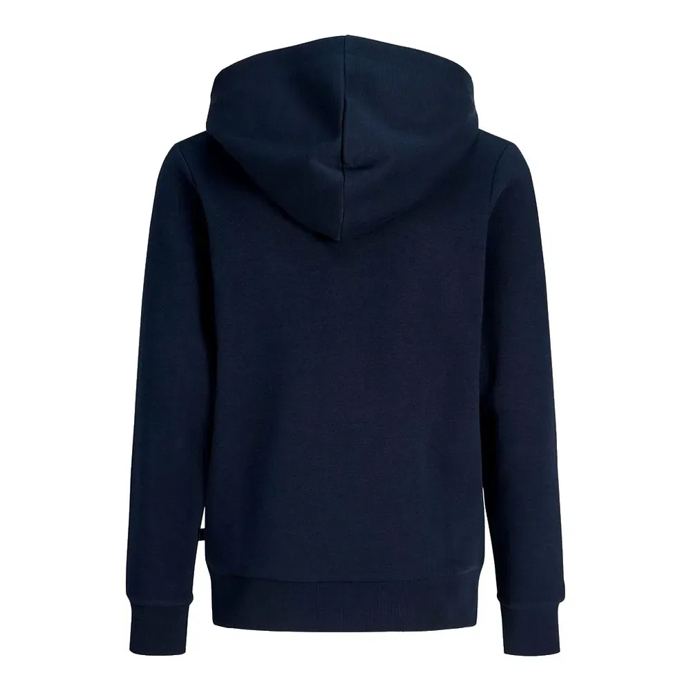Детское худи для мальчиков с принтом Jack & jones Logo 2Col Jack & jones, Blue — фото 4