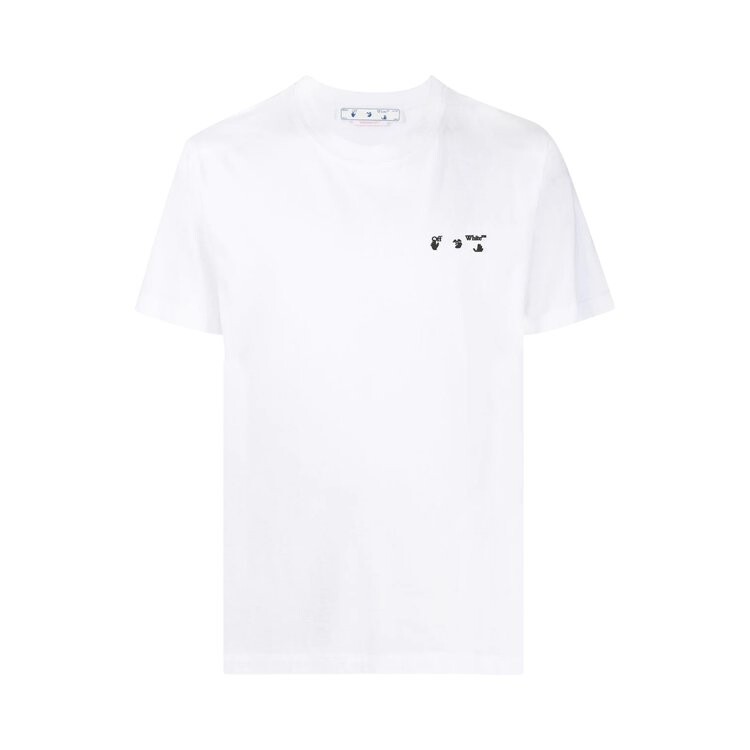 

Футболка Off-White OW Logo Slim Short-Sleeve Tee 'White/Black', белый