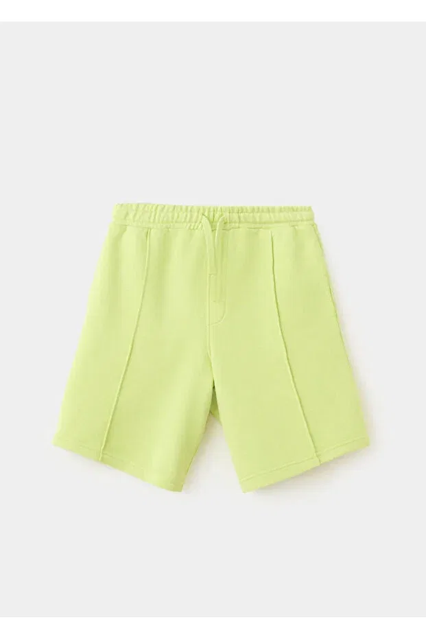 Детские шорты для мальчиков хлопковые Mango Kids, Grass Color — фото 2