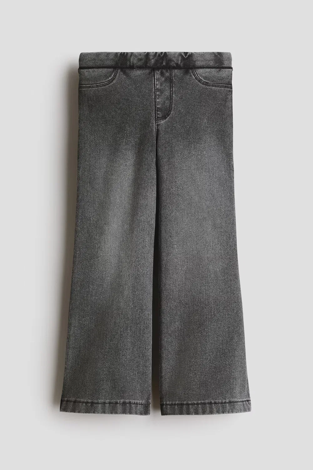 Широкие брюки в джинсовом стиле H&M, Denimgrau — фото 4