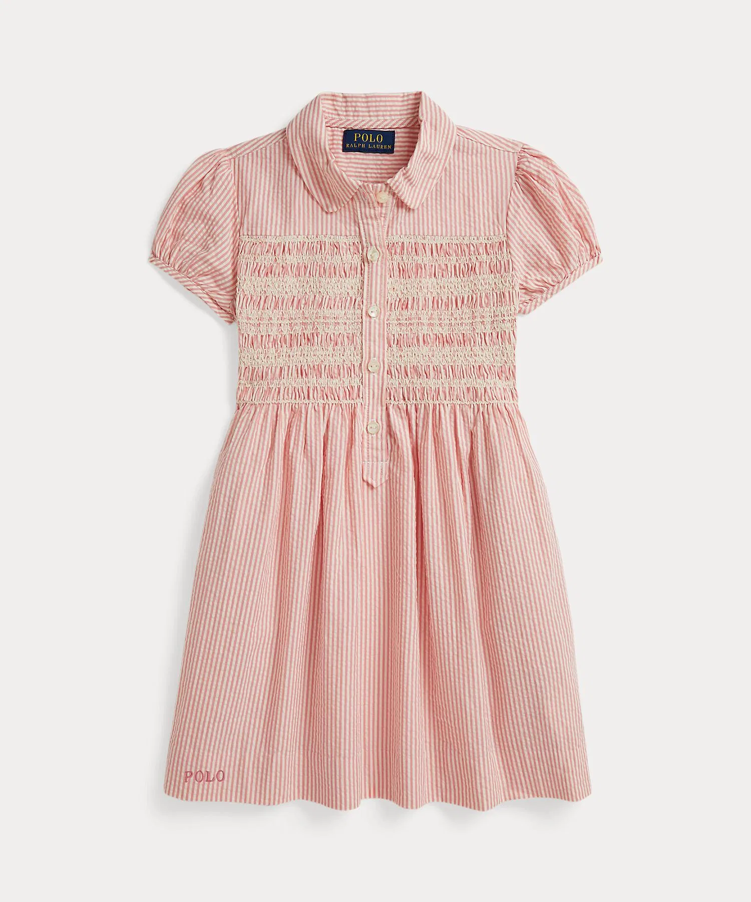 Детское платье POLO RALPH LAUREN CHILDRENSWEAR в полоску из сирсакера