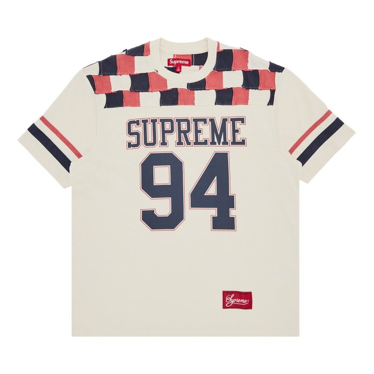 

Майка Supreme Patchwork Yoke Football Top, цвет Stone