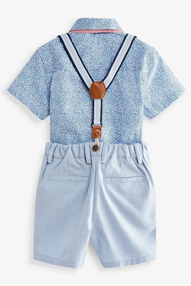 Детский комплект для мальчиков с рубашкой и шортами Next Baby, Blue — фото 3