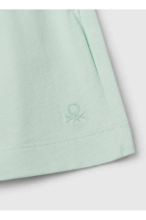 Детские шорты для девочек хлопковые с вышивкой United Colors Of Benetton, Green