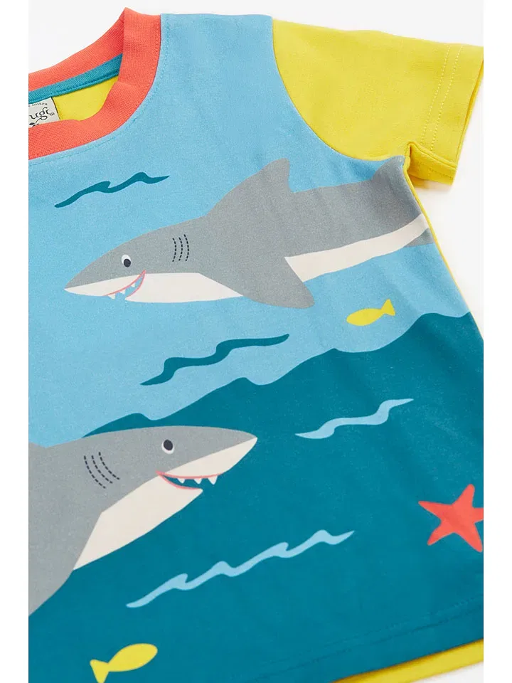 Футболка с принтом Frugi, синий — фото 3