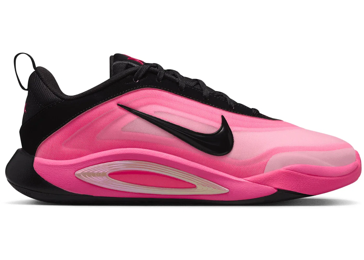 Детские кроссовки для девочек с принтом Nike A'ja Wilson A'One, Black/Laser Pink/Pink/Hyper Pink
