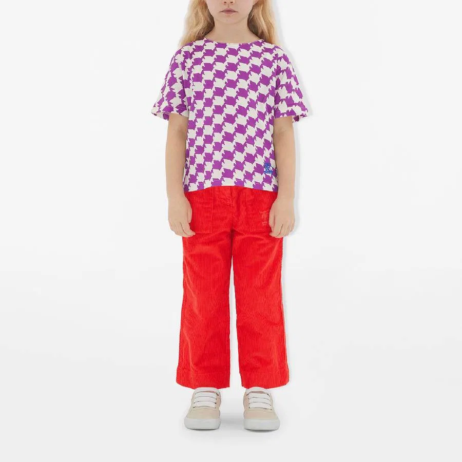 Футболка с принтом Girls Lilia Duckstooth Burberry, Brgt Hyacinth Ip Pat — фото 3