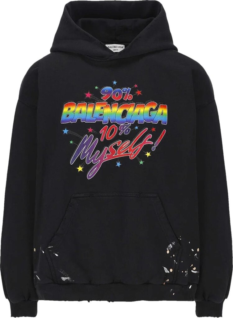 Худи Balenciaga 90/10 Small Fit, черный