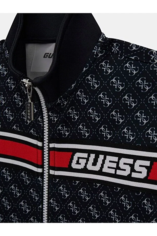 Детские свитшот для мальчиков с принтом Active boy sweatshirt Guess, Black — фото 4
