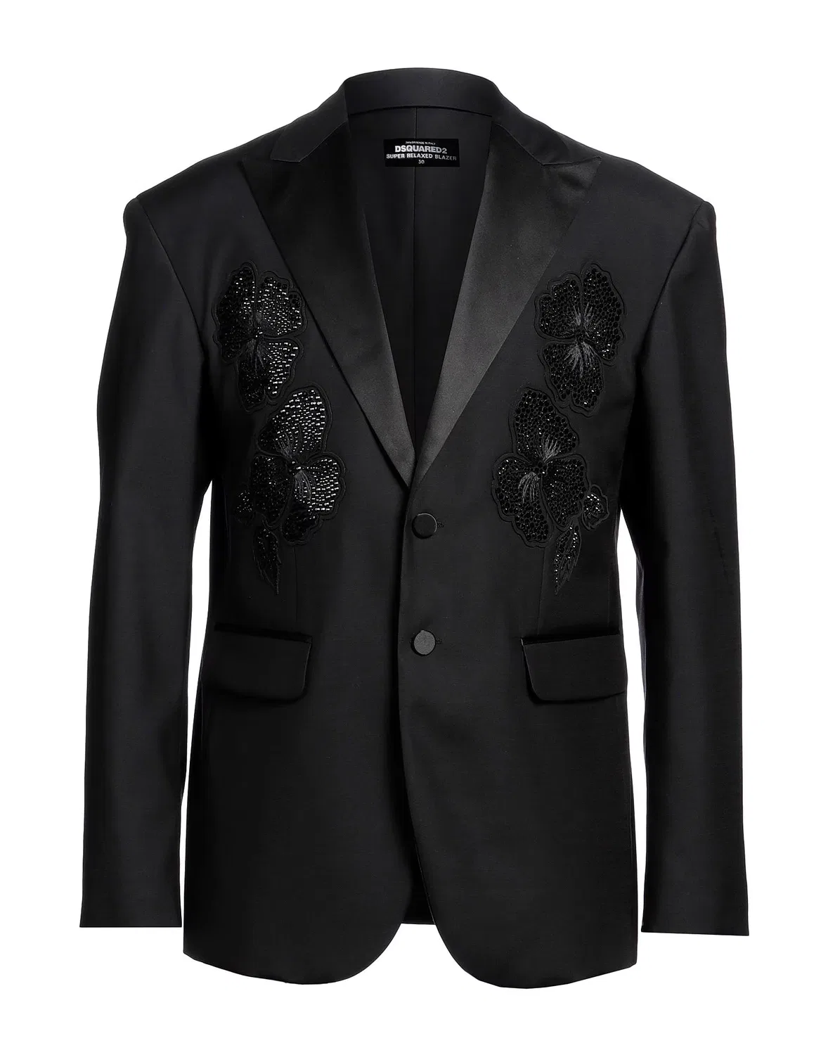 Мужской пиджак с лацканами Dsquared2, черный
