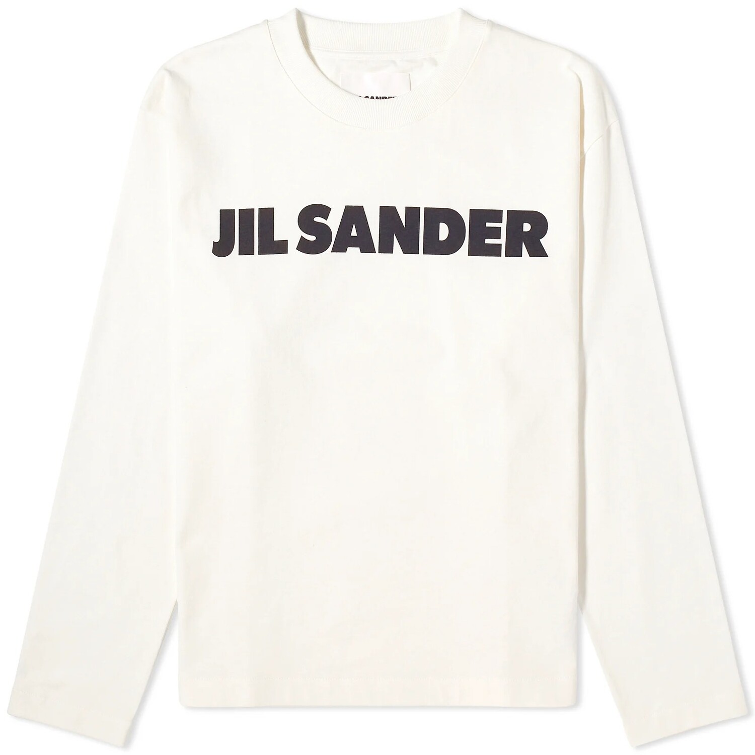 

Лонгслив Jil Sander Long Sleeve Logo, светло-кремовый/черный