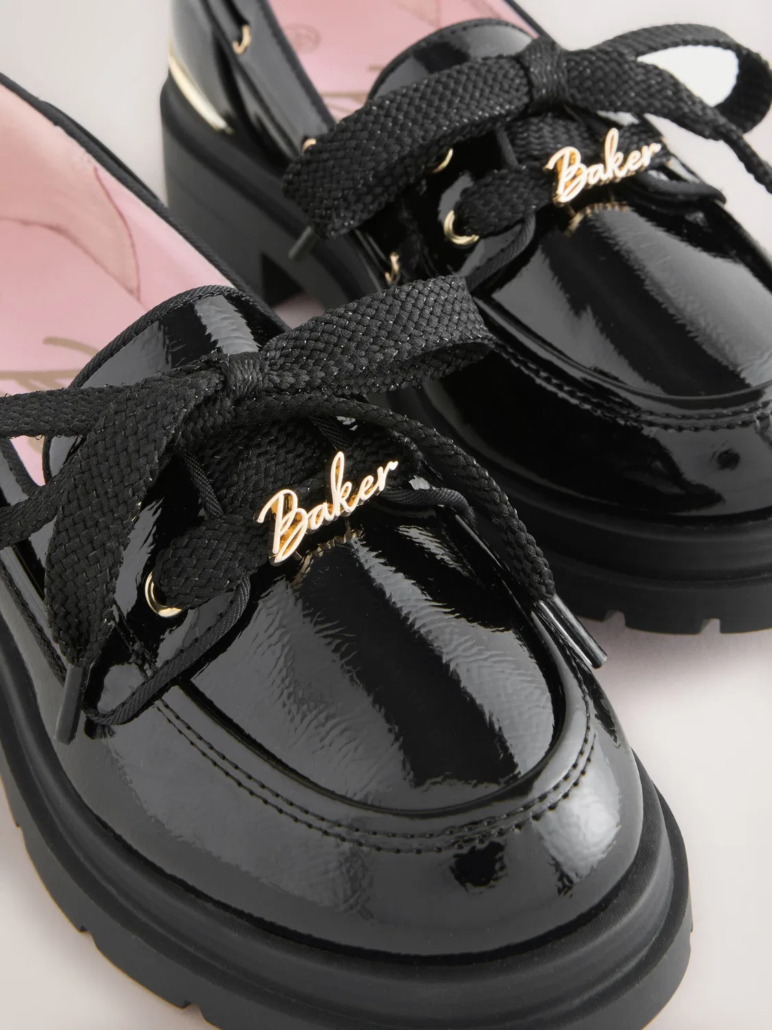 Туфли-лодочки Patent Chunky Boat Shoe Baker by Ted Baker, черный — фото 3