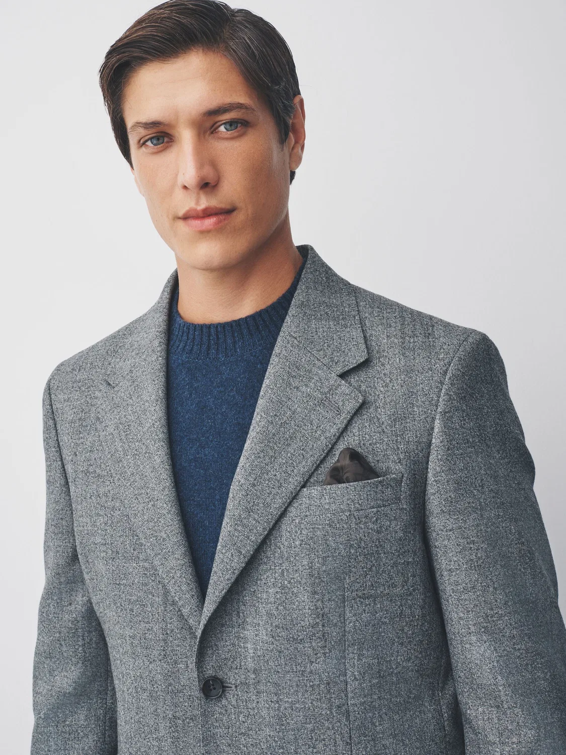 Пиджак Tailored Fit Wool Blend Next, серый